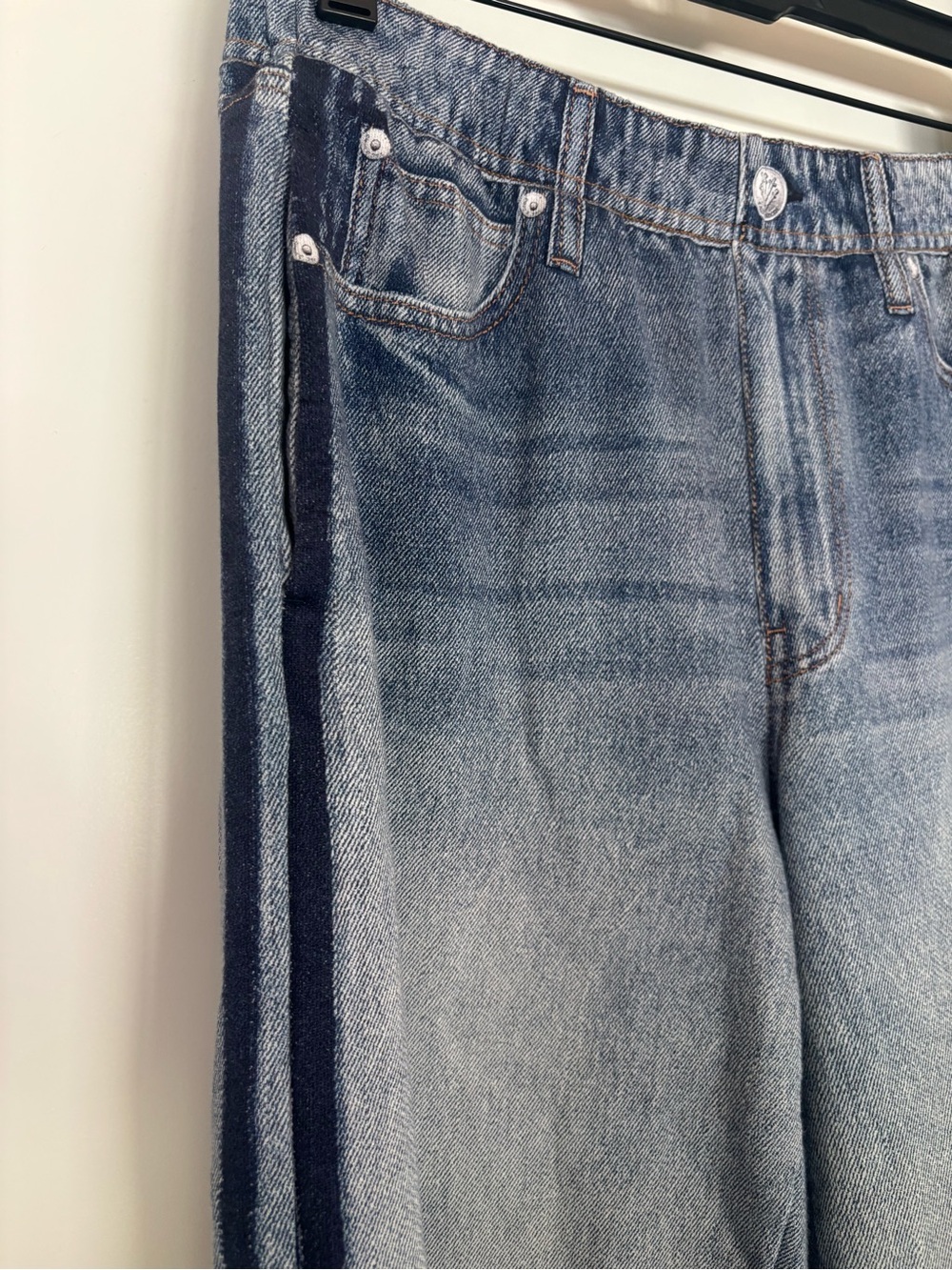 rag & bone rb Miramar Wide Leg Track Jeans in Coney size Medium - Picture 6 of 9